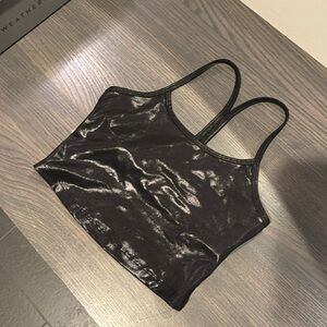 Beyond Yoga black shine top size XS